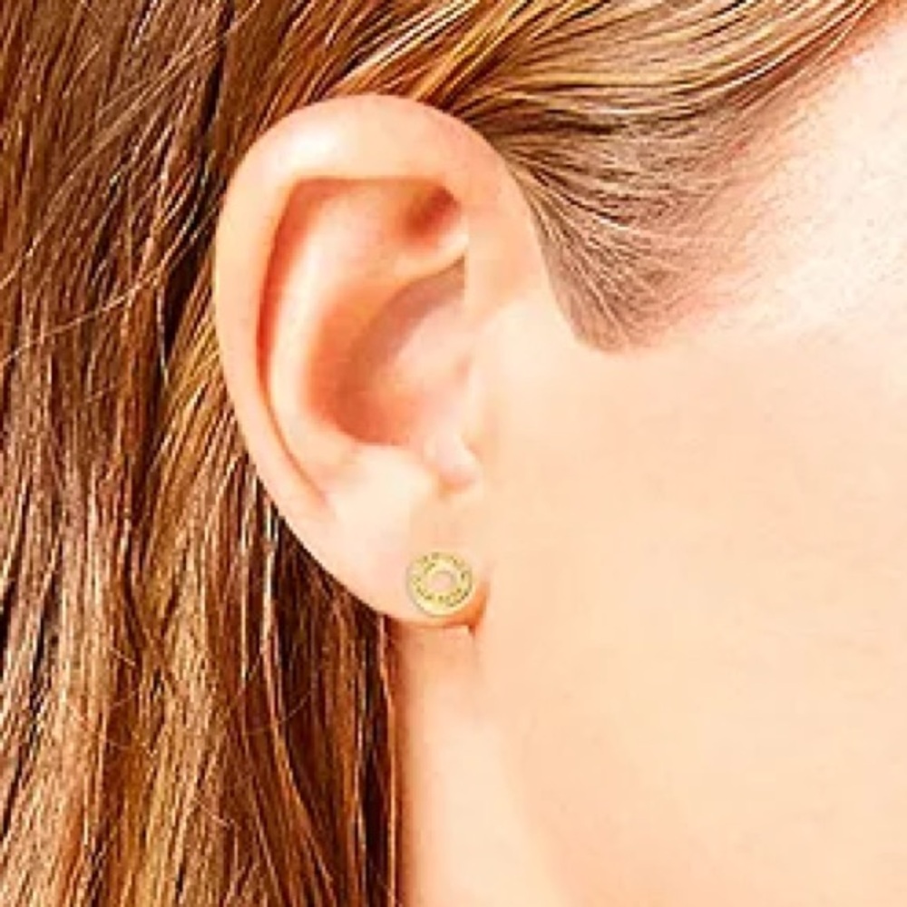 NIB COACH Signature With Malachite Slider Bracelet & Open Circle Earrings Set - Picture 2 of 15